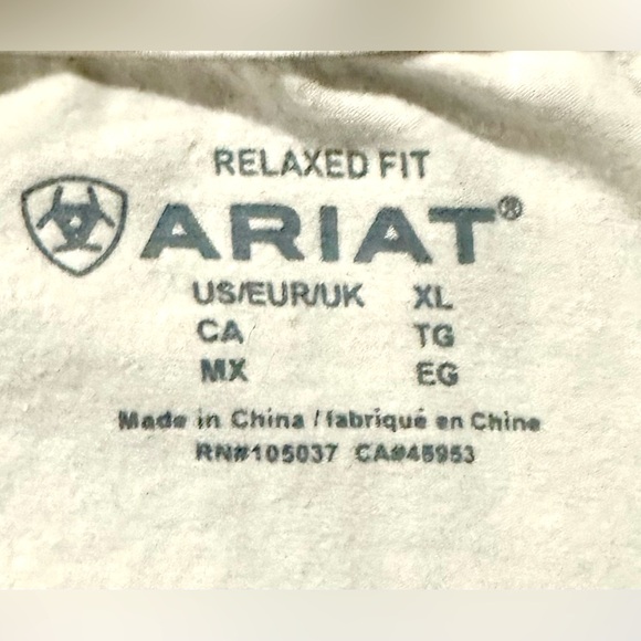 EUC Ariat Relaxed Fit Cropped Longhorn Graphic Tee Sz XL - Picture 11 of 16